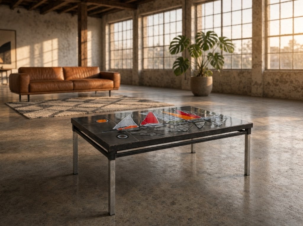 Table en faïence vintage 'Adri'  Belarti (Style, '60/'70), Enlèvement