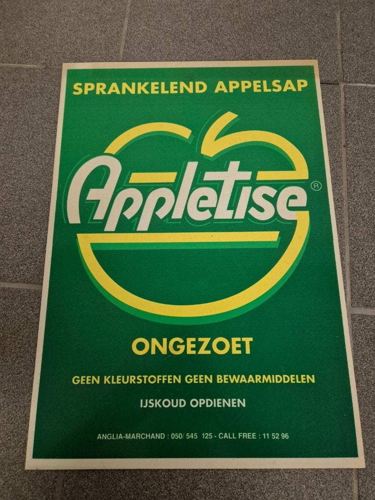 Plastique rigide publicitaire Appletise, Enlèvement ou Envoi, Comme neuf, Panneau publicitaire