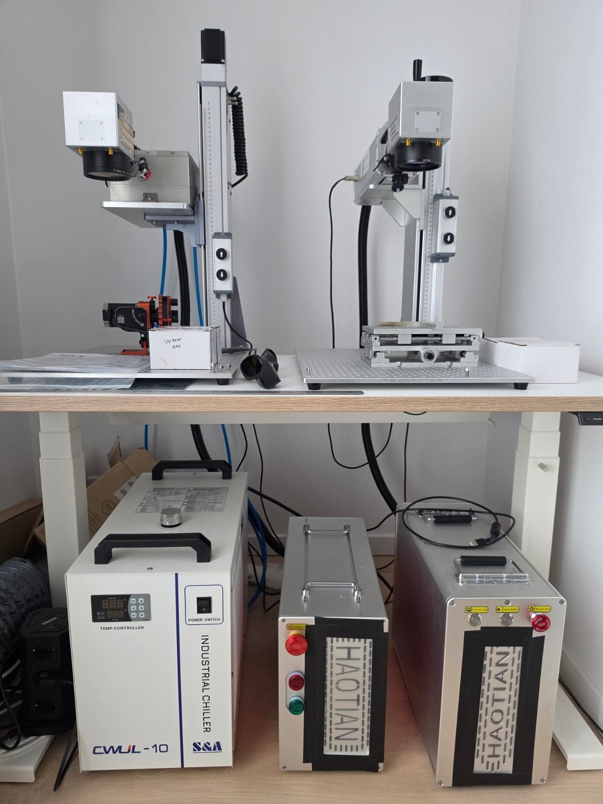 Haotian JPT 60w mopa Fiber laser + 10W UV Laser, Ophalen