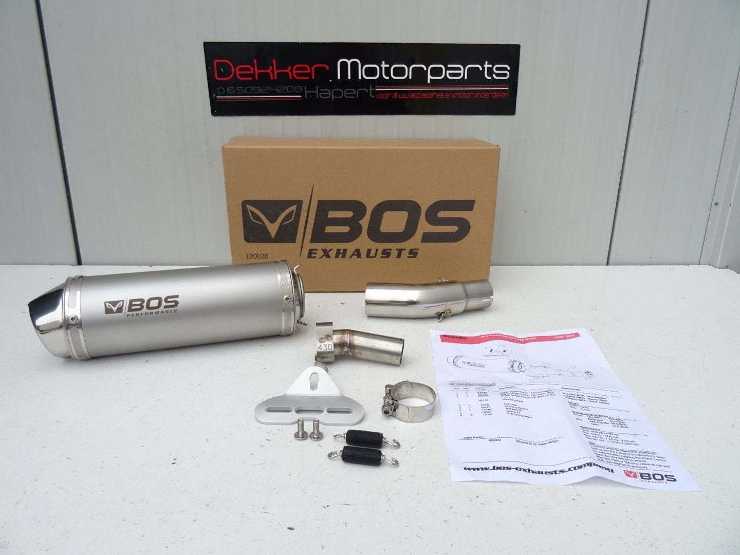 Bos Exhausts Sport Uitlaat Demper Suzuki Gladius 650 2009 >, Motoren, Onderdelen | Suzuki, Nieuw, Ophalen of Verzenden