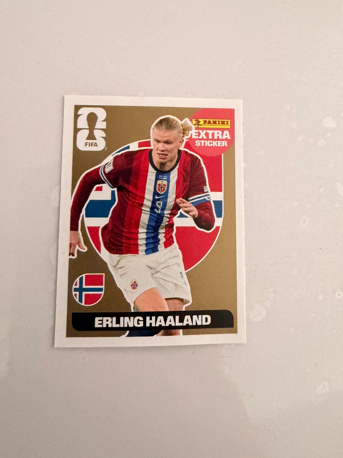 Extra sticker Gold Haaland WK 2026, Ophalen of Verzenden, Nieuw