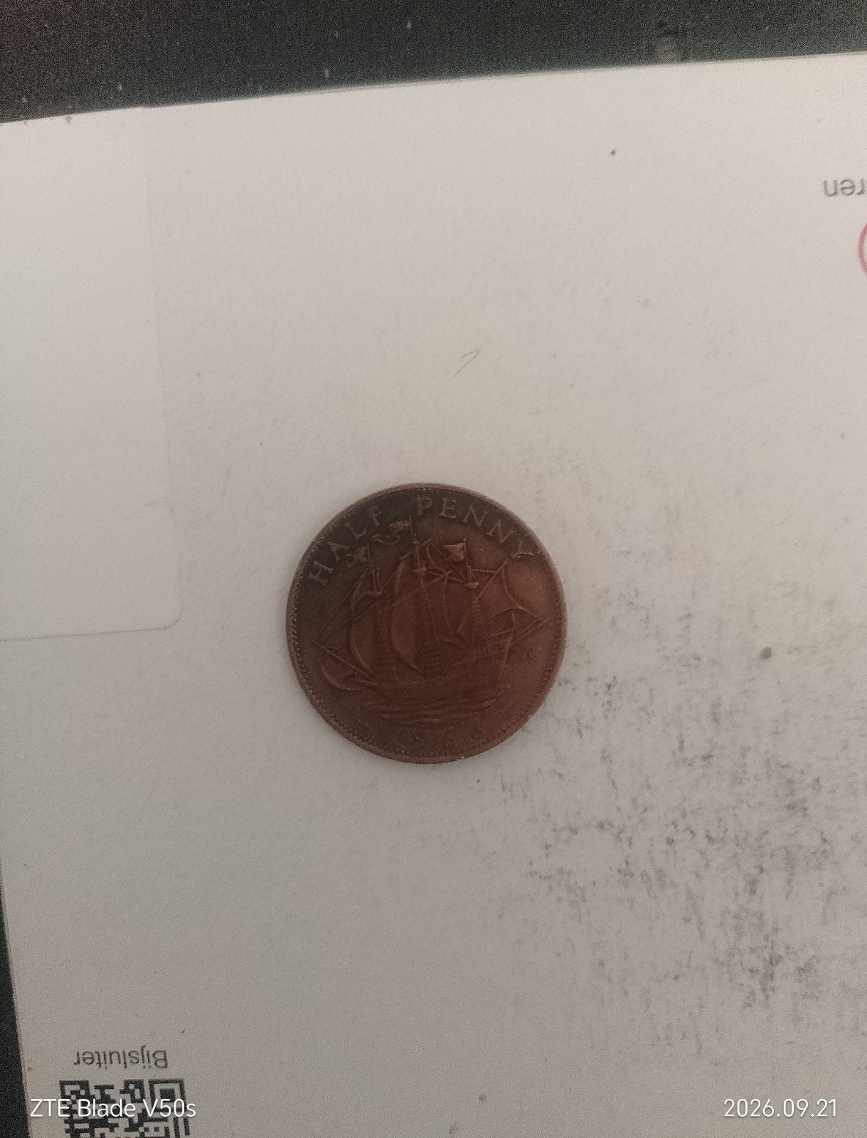 pièce de monnaie, Enlèvement ou Envoi