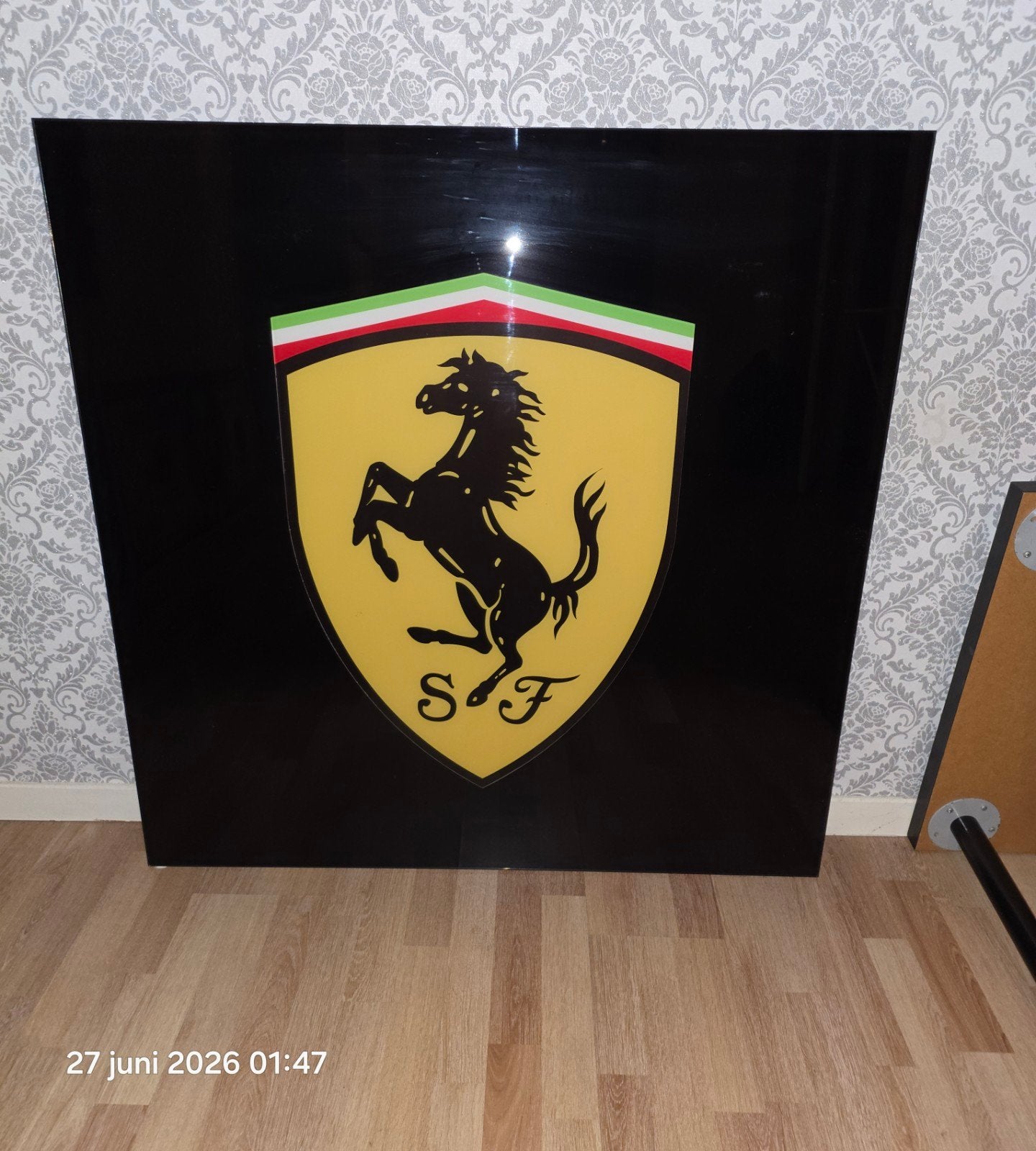 3 luxe glasschilderijen op echt glas, Ferrari / Scarface / L, Antiek en Kunst, Kunst | Schilderijen | Modern, Ophalen, Glas, Print