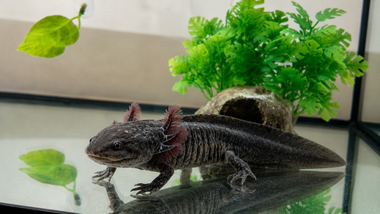 Axolotl en aquarium + toebehoren., Dieren en Toebehoren