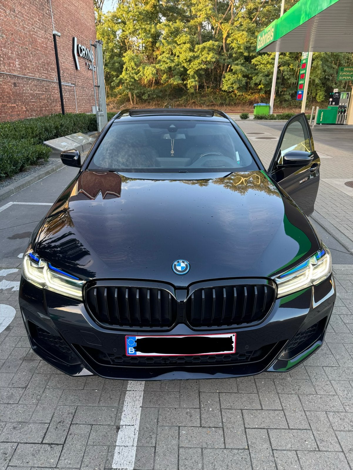 Bmw 530e, Auto's, Zwart, Leder, Break, Cruise Control