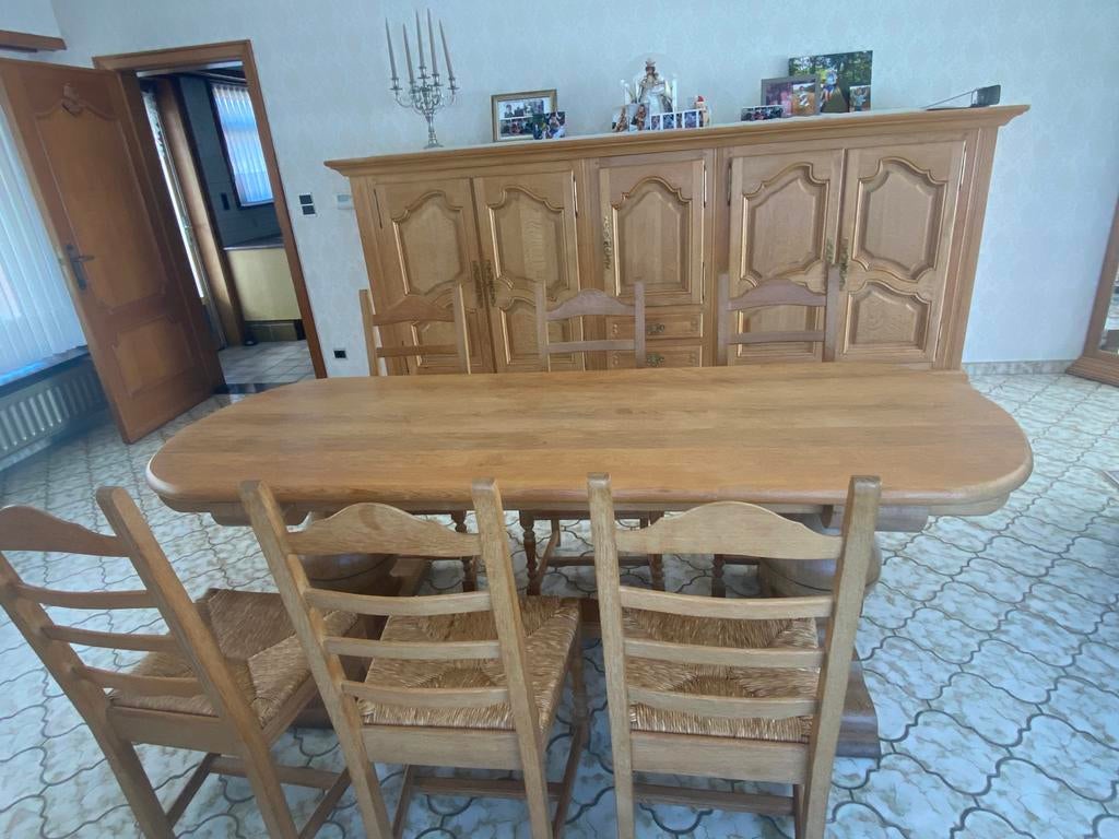 Houten woonkametset / kast / barkast / salontafel / eetkamer, Enlèvement