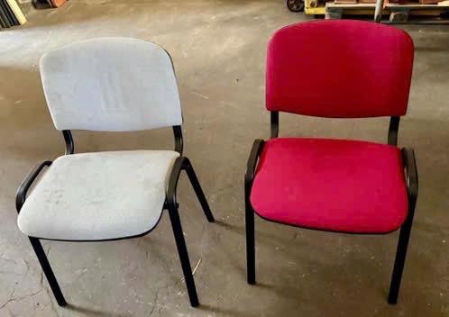 Set van 9 stoelen voor kantoren of vergader- of wachtkamers, Ophalen, Zo goed als nieuw, Grijs, Bureaustoel