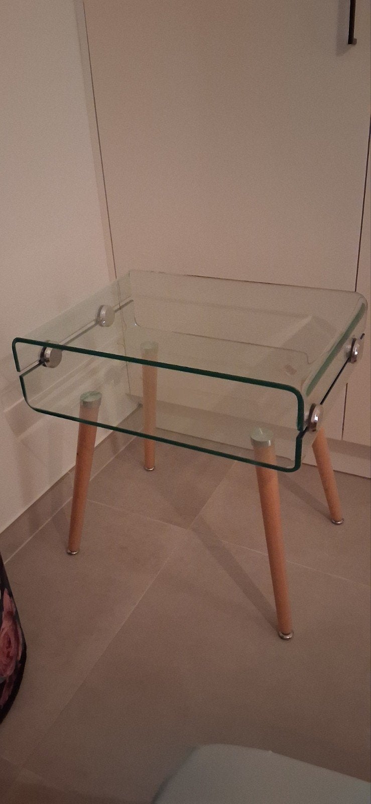 bijzettafel, Ophalen, Glas