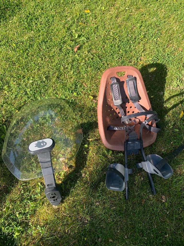 Thule fietsstoel yepp mini + windscherm, Fietsen en Brommers, Ophalen, 0 t/m 18 kg, Voorzitje, Thule