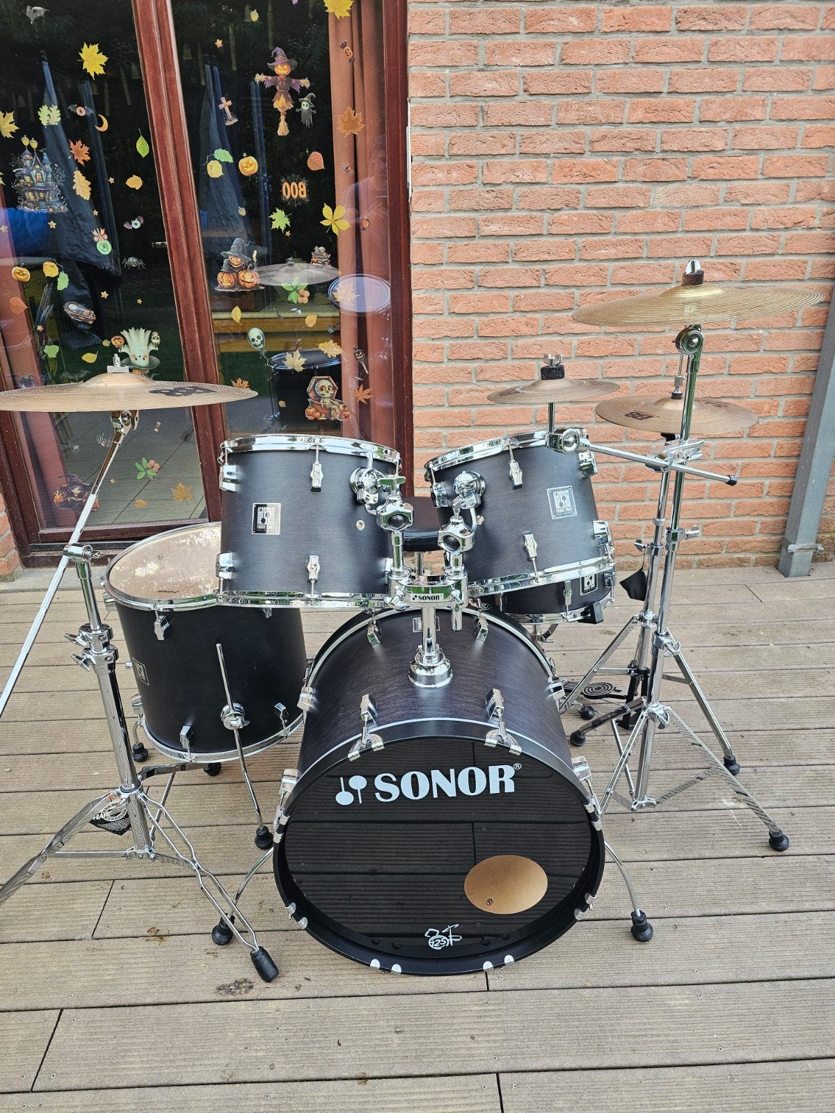 Batterie musique Sonor Force 2001 complète cymbale Sabian B, Muziek en Instrumenten, Ophalen, Zo goed als nieuw, Pearl