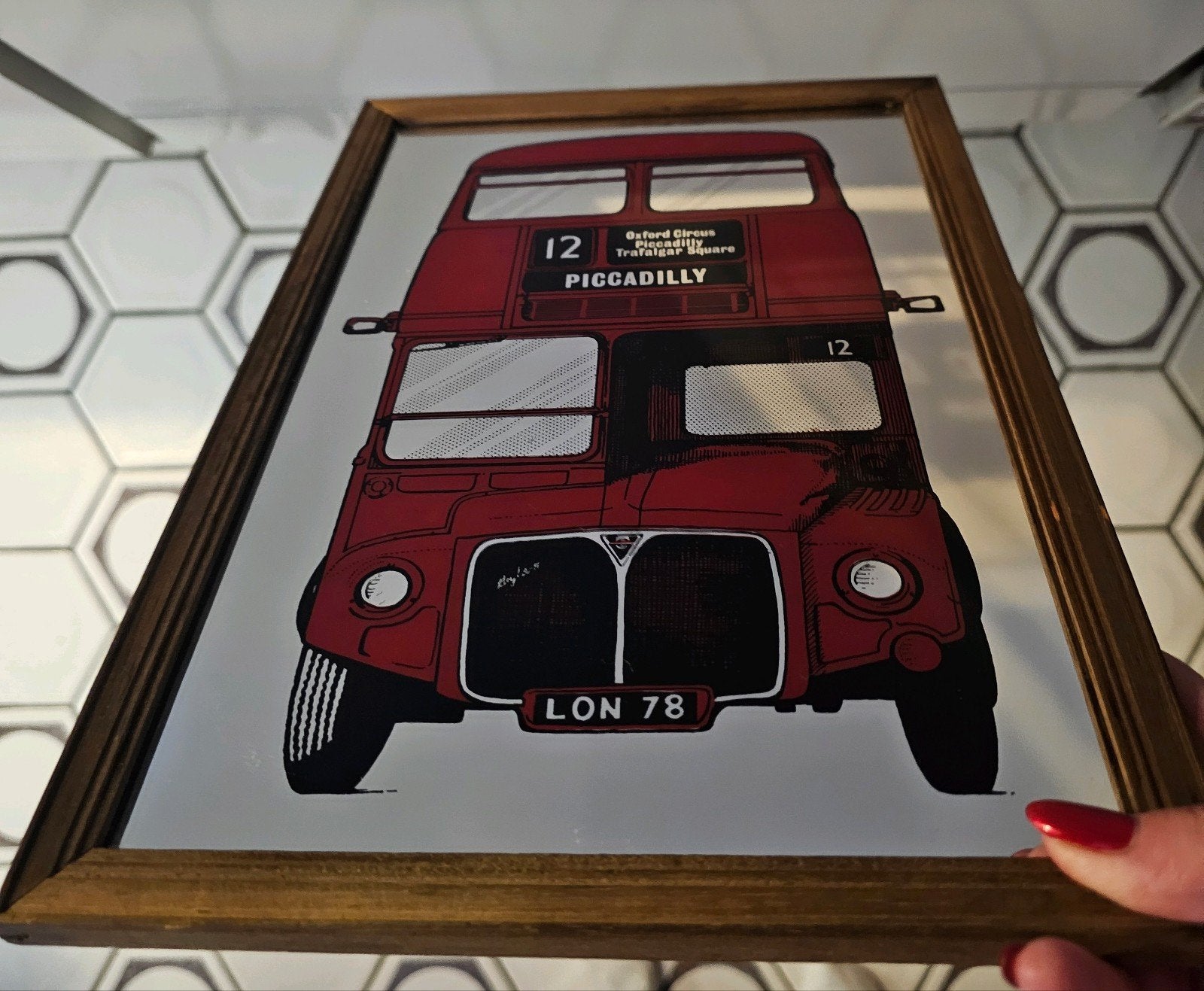 Retro vintage spiegel Engeland bus, Autos : Divers, Autocollants de voiture, Enlèvement
