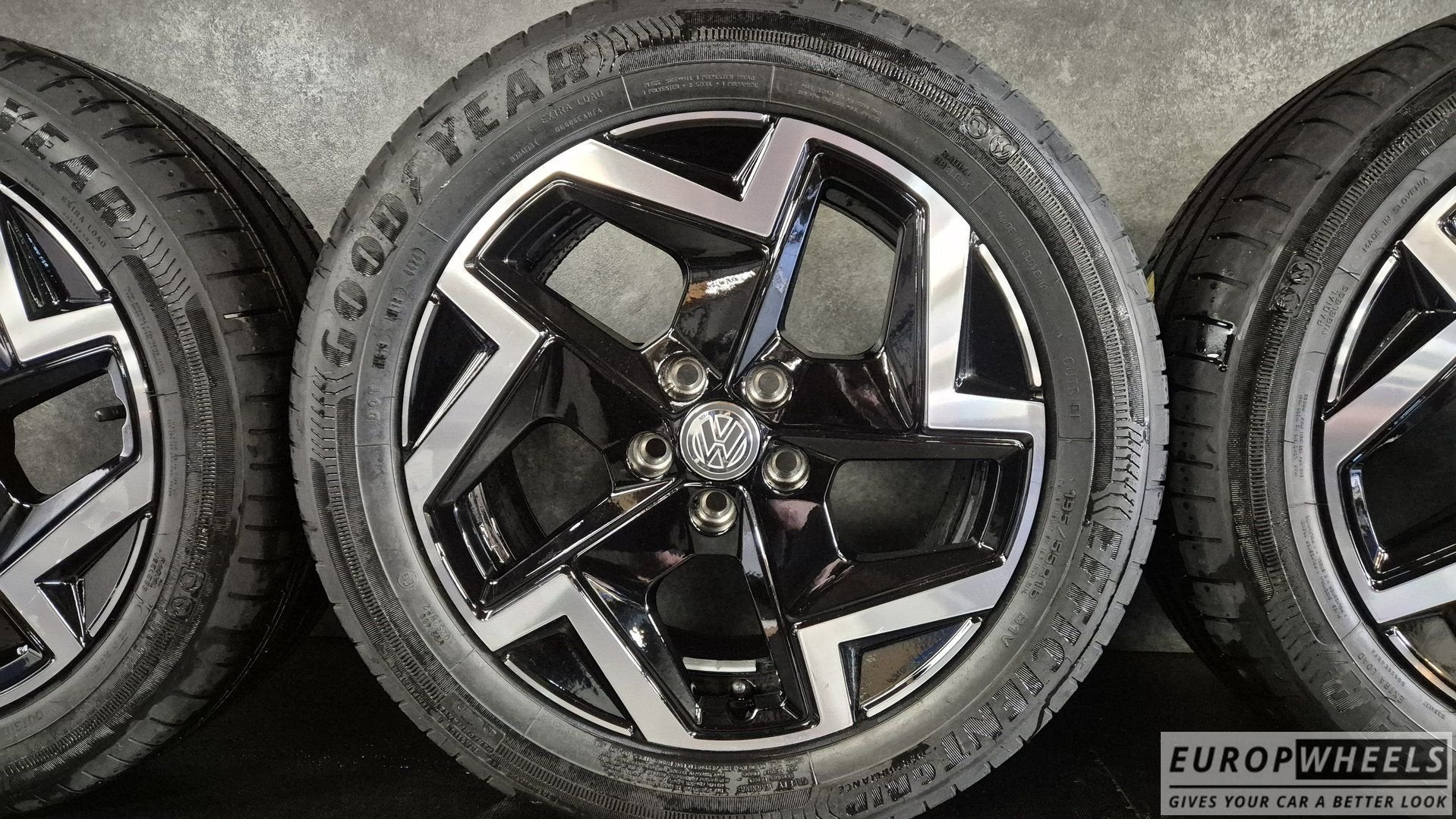 Origineel VW Polo AW 16 Inch Velgen Goodyear Zomerbanden, Auto-onderdelen, Gebruikt, -, Banden en Velgen, Ophalen of Verzenden