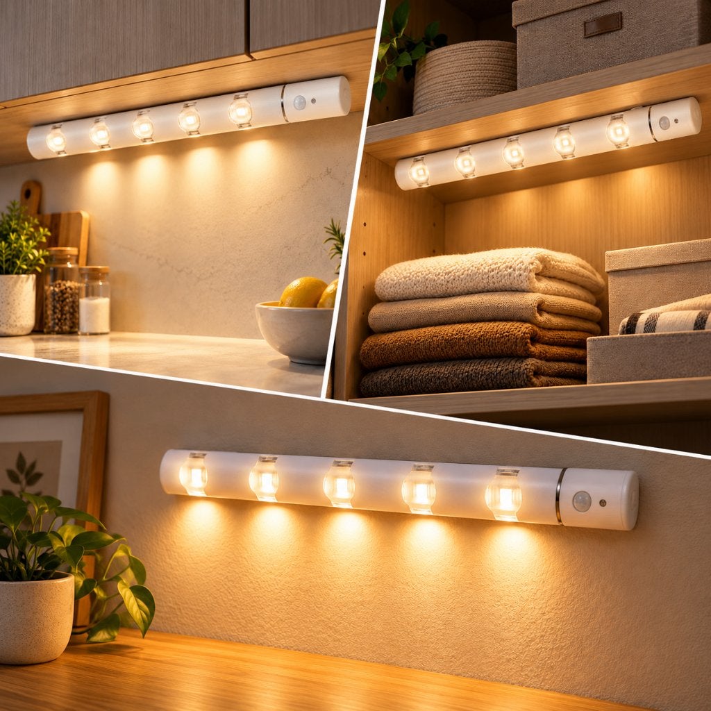 Lampe d'armoire LED blanche | Détecteur de mouvement, Envoi, Neuf, Détecteur de mouvement