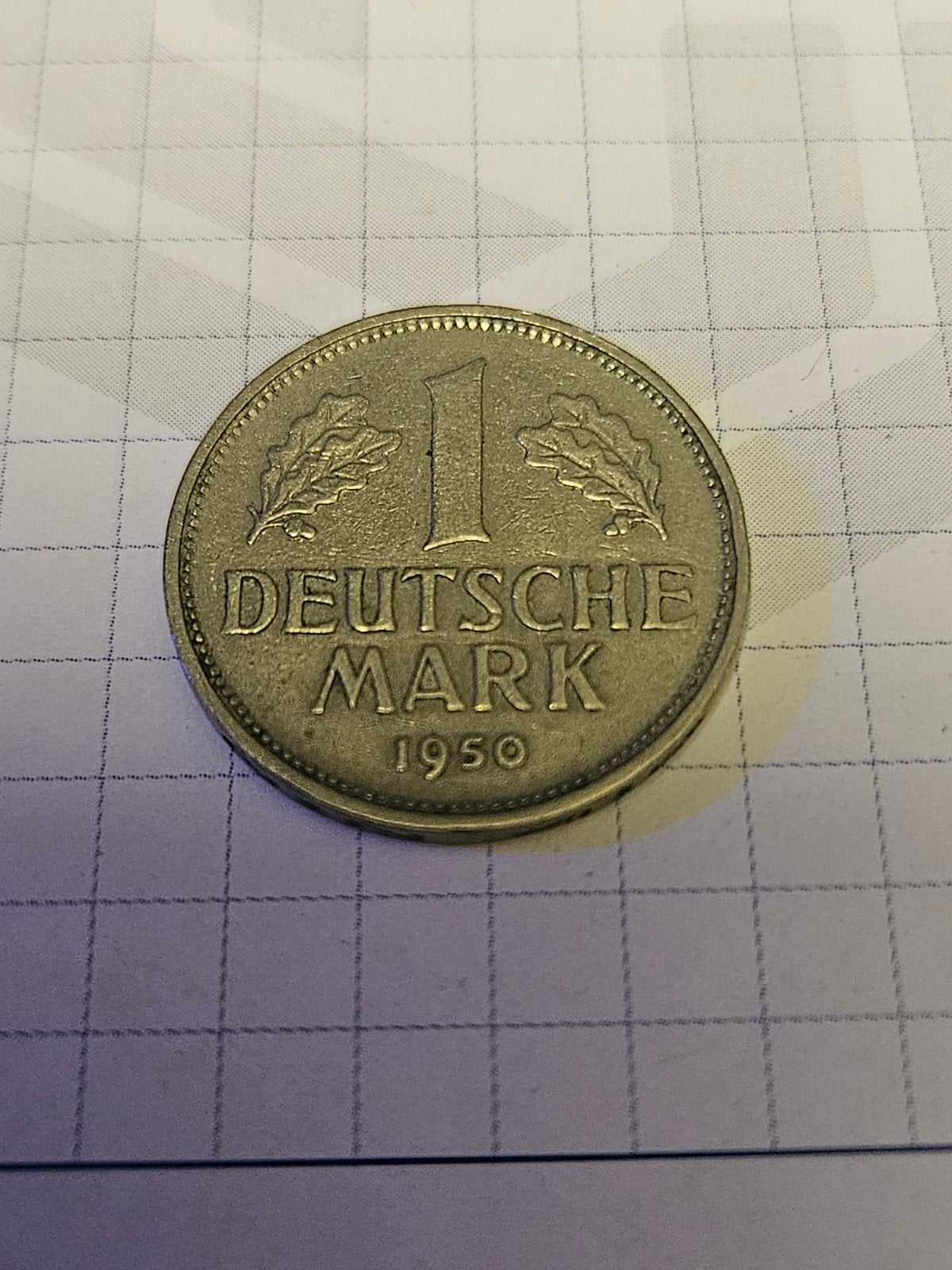 1 duitse mark D 1950, Postzegels en Munten, Ophalen