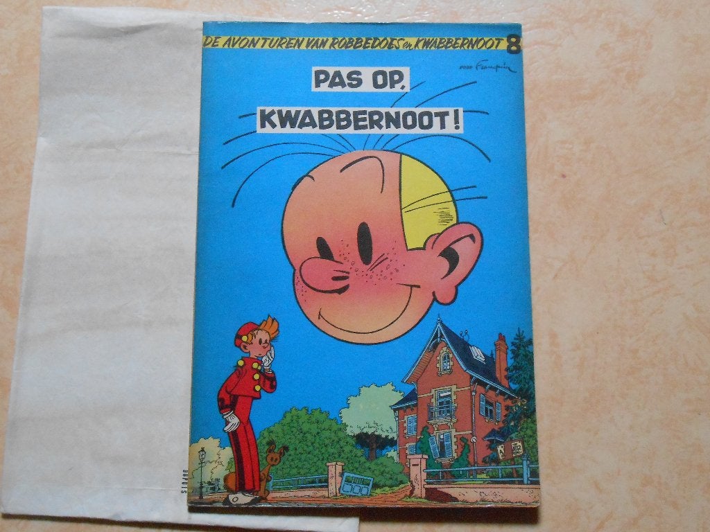 Robbedoes en Kwabbernoot 8 Pas op, Kwabbernoot! 1956 1 ste d, Boeken, Eén stripboek, Ophalen of Verzenden, Zo goed als nieuw, André Franquin