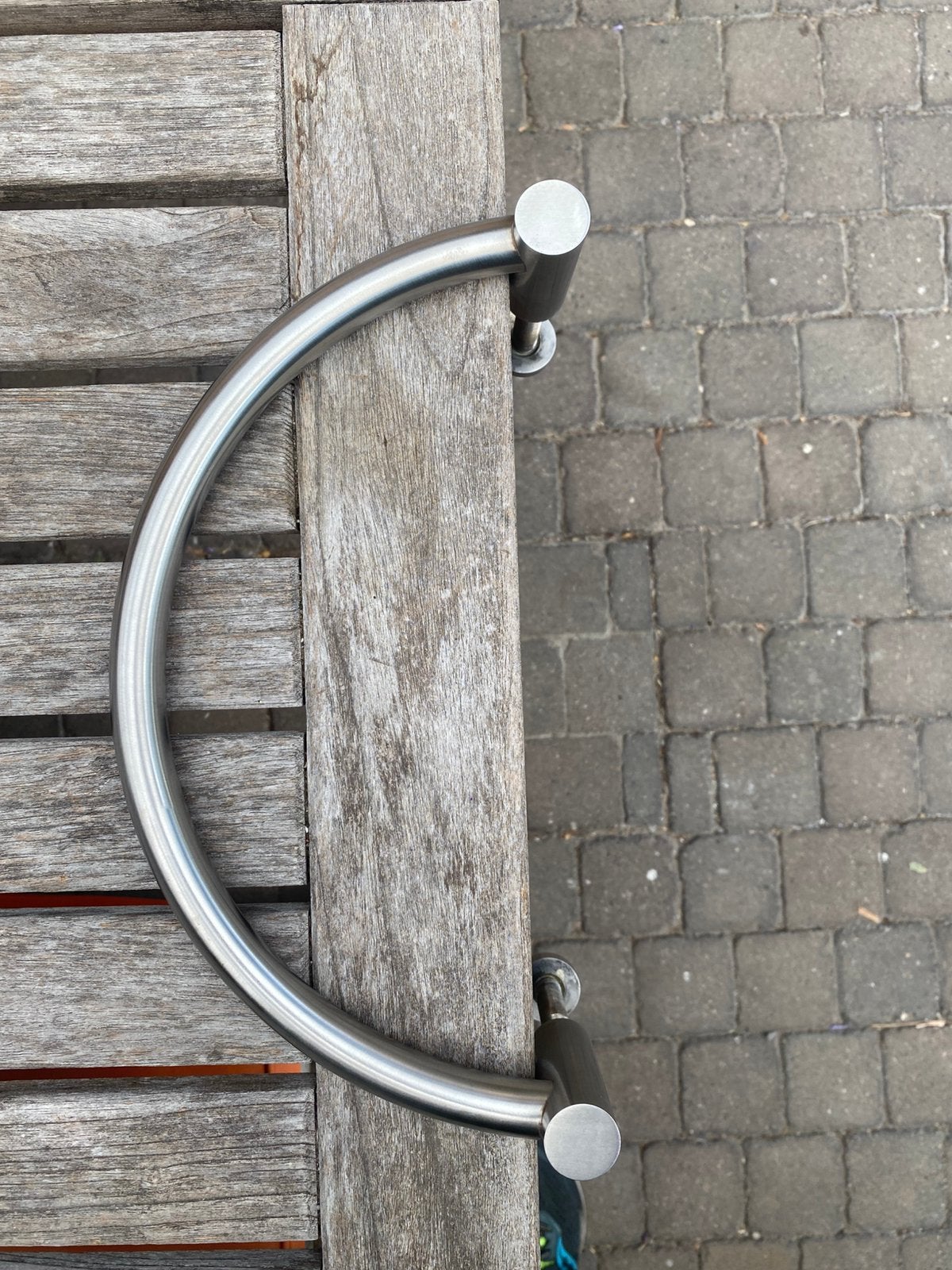 Inox voordeurhandgreep., Ophalen, Gebruikt, Buitendeur