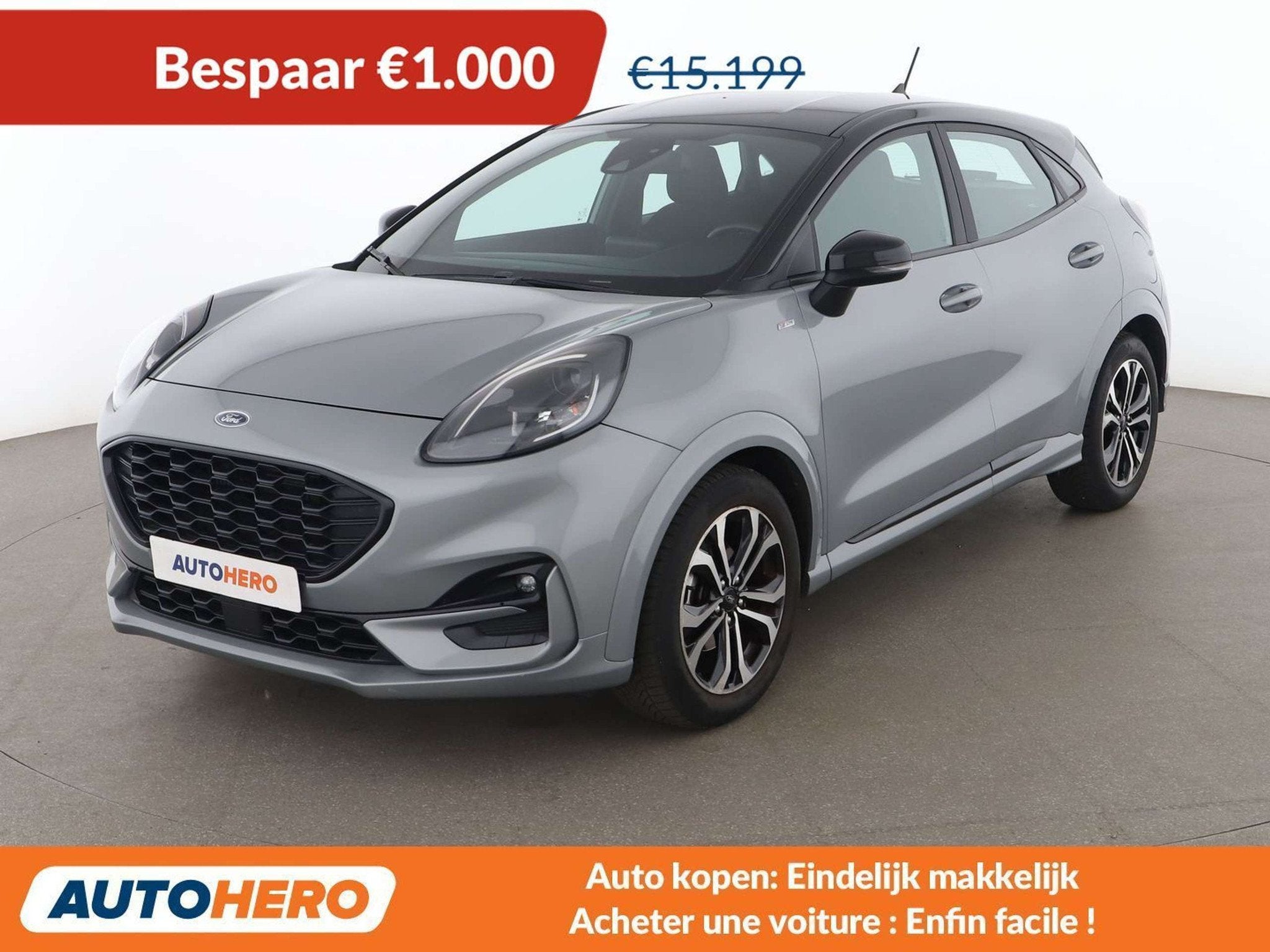 Ford Puma 1.0 EcoBoost Mild-Hybrid ST-Line (bj 2021), Auto's, Stof, Lichtsensor, 5 deurs, SUV of Terreinwagen