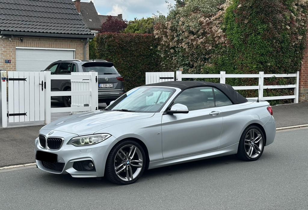 Bmw 218dA Cabriolet 2018 Pack M 2.0d 150ch Euro6b Boîte auto, Auto's, BMW, Automaat, Diesel, Particulier, Zilver of Grijs