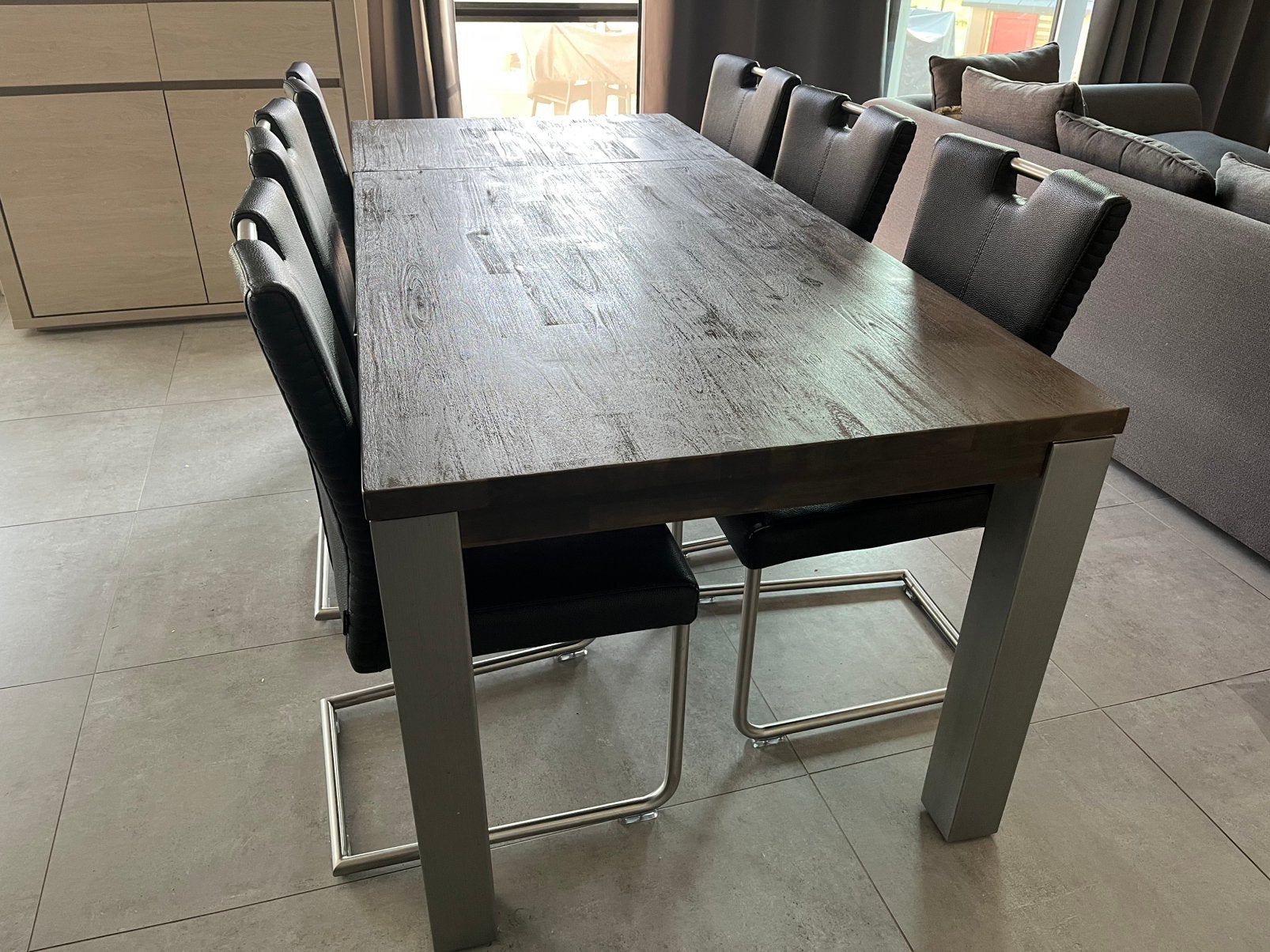 Ensemble complet meubles séjour – chêne clair et table + 6ch, Enlèvement, Comme neuf