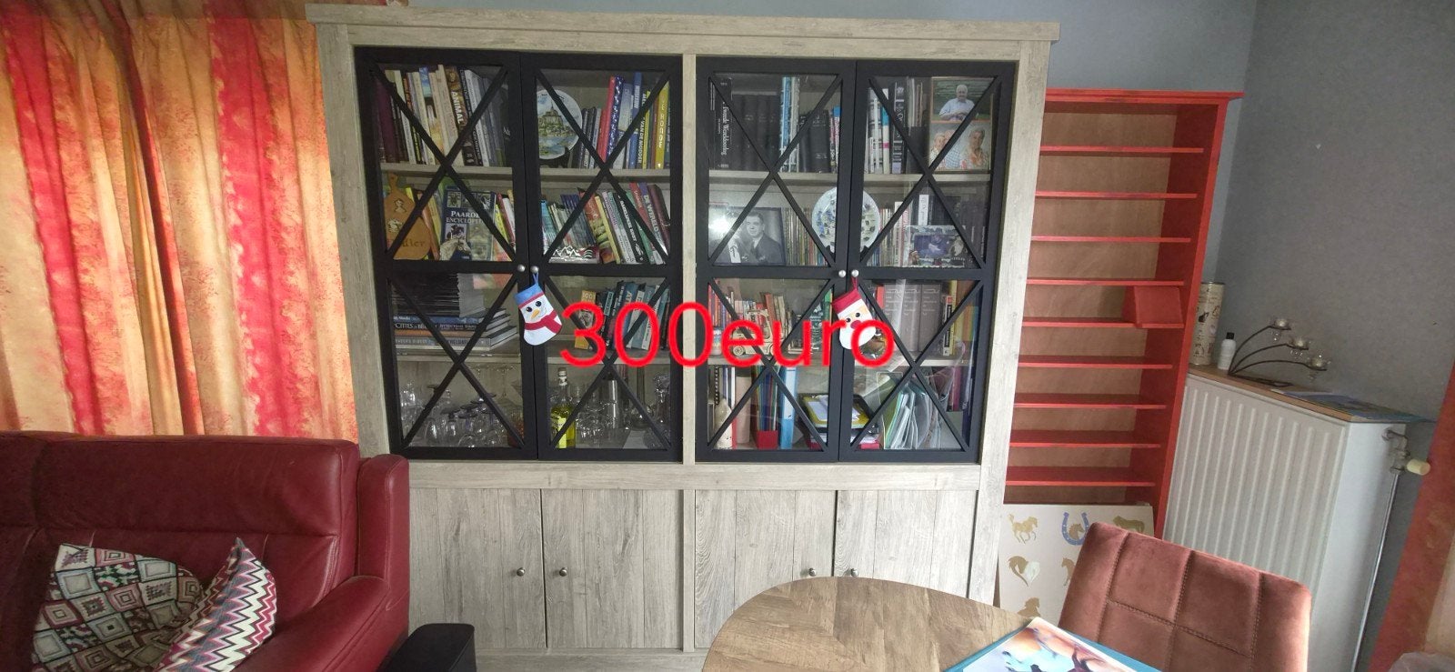 Vitrine avec éclairage, Avec porte(s), 200 cm ou plus, Comme neuf, Landelijk