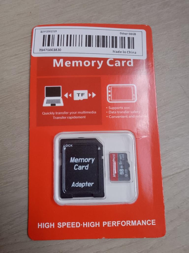 Carte mémoire 96GB avec adaptateur neuf, Enlèvement