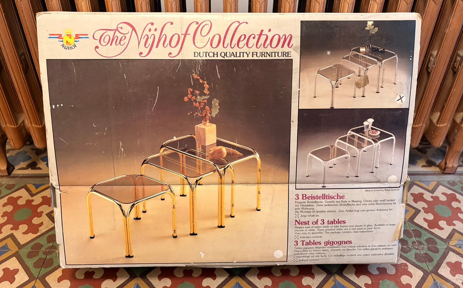 Ensemble unique et super cool de « tables gigognes » NOS, Enlèvement ou Envoi, Comme neuf, Verre