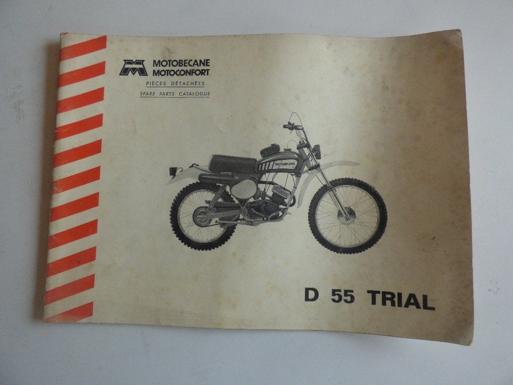 LISTE DES PIÈCES D'ESSAI MOTOBECANE MOTOCONFORT TYPE D 55, Vélos & Vélomoteurs, Enlèvement ou Envoi, Utilisé