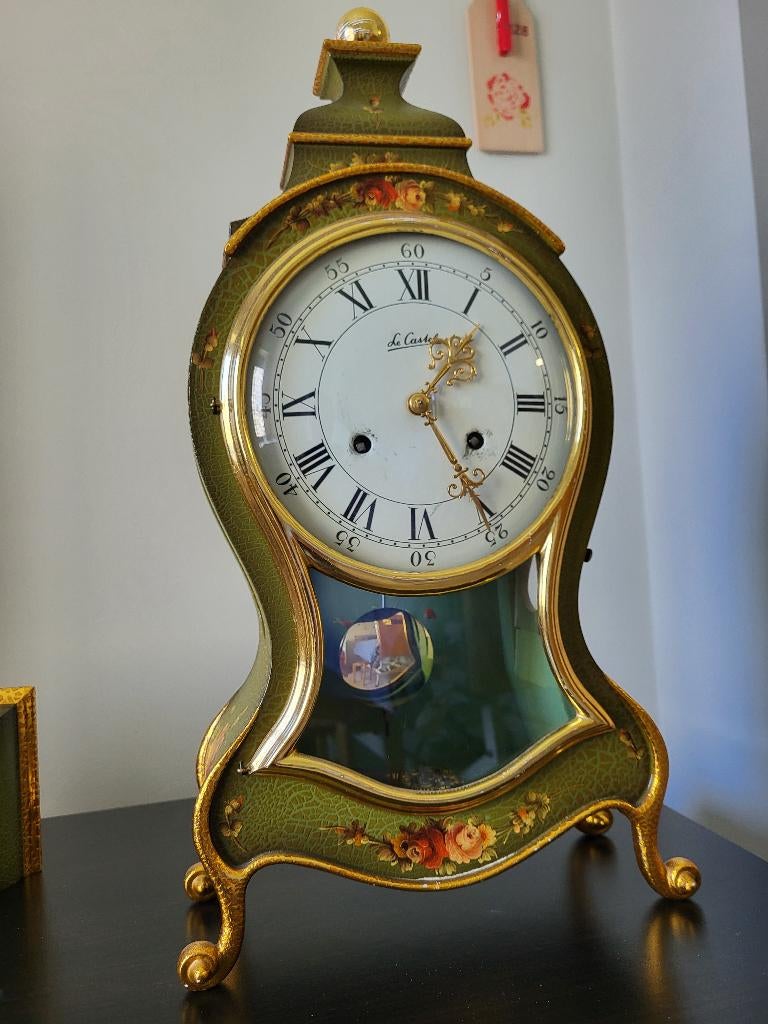 Vintage klok 'Le Castel' met pendule, Antiek en Kunst, Antiek | Klokken, Ophalen