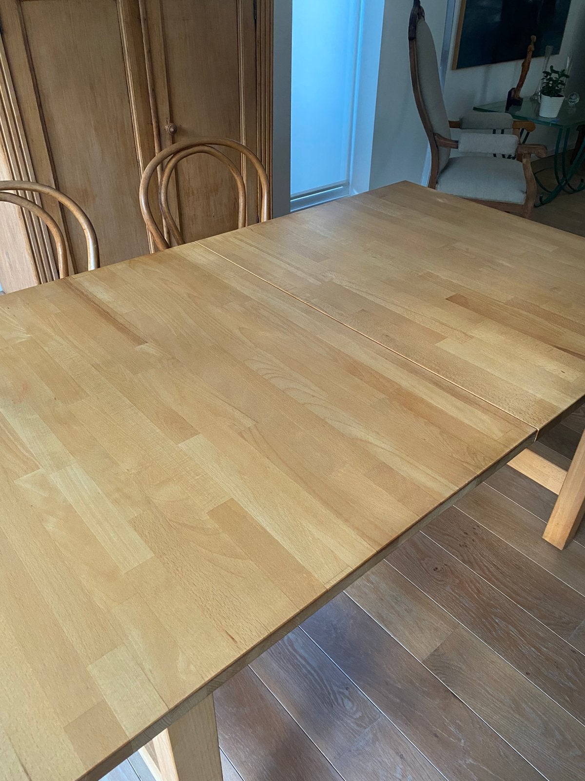 Table à manger Norden d’Ikea en hêtre huilé, Maison & Meubles, 150 à 200 cm, Cinq personnes ou plus, Enlèvement, Utilisé