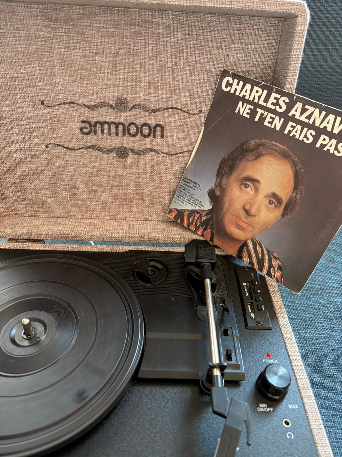 Ammoon platine vinyle, TV, Hi-fi & Vidéo, Tourne-disques, Utilisé, Tourne-disque, Autres marques, Connexion USB, Enlèvement ou Envoi