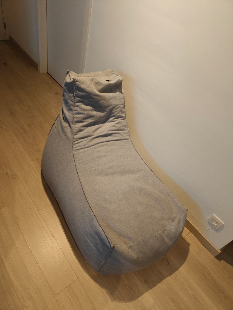 Zitzak Xoft Living, Huis en Inrichting, Ophalen, Zo goed als nieuw, Grijs, Zitzak