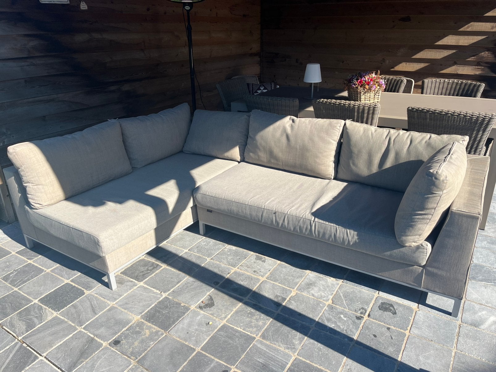 Loungebank, Ophalen, 5 zitplaatsen, Gebruikt, Aluminium