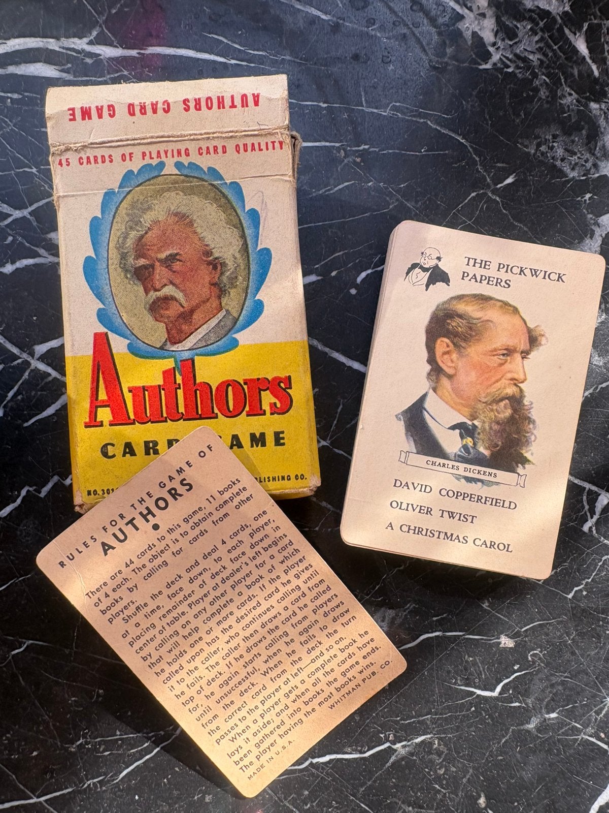 Jeu de cartes Whitman Authors 3010, Collections, Enlèvement ou Envoi, Utilisé, Jeu(x) des sept familles