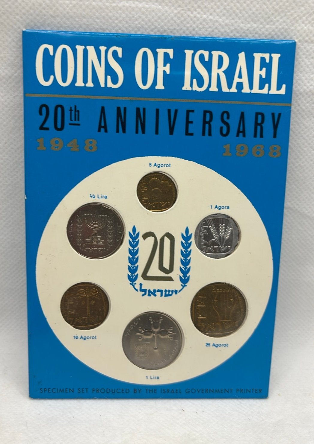 Israel 1968 20th Anniversary – Complete 6 Coin Specimen Set, Postzegels en Munten, Ophalen of Verzenden