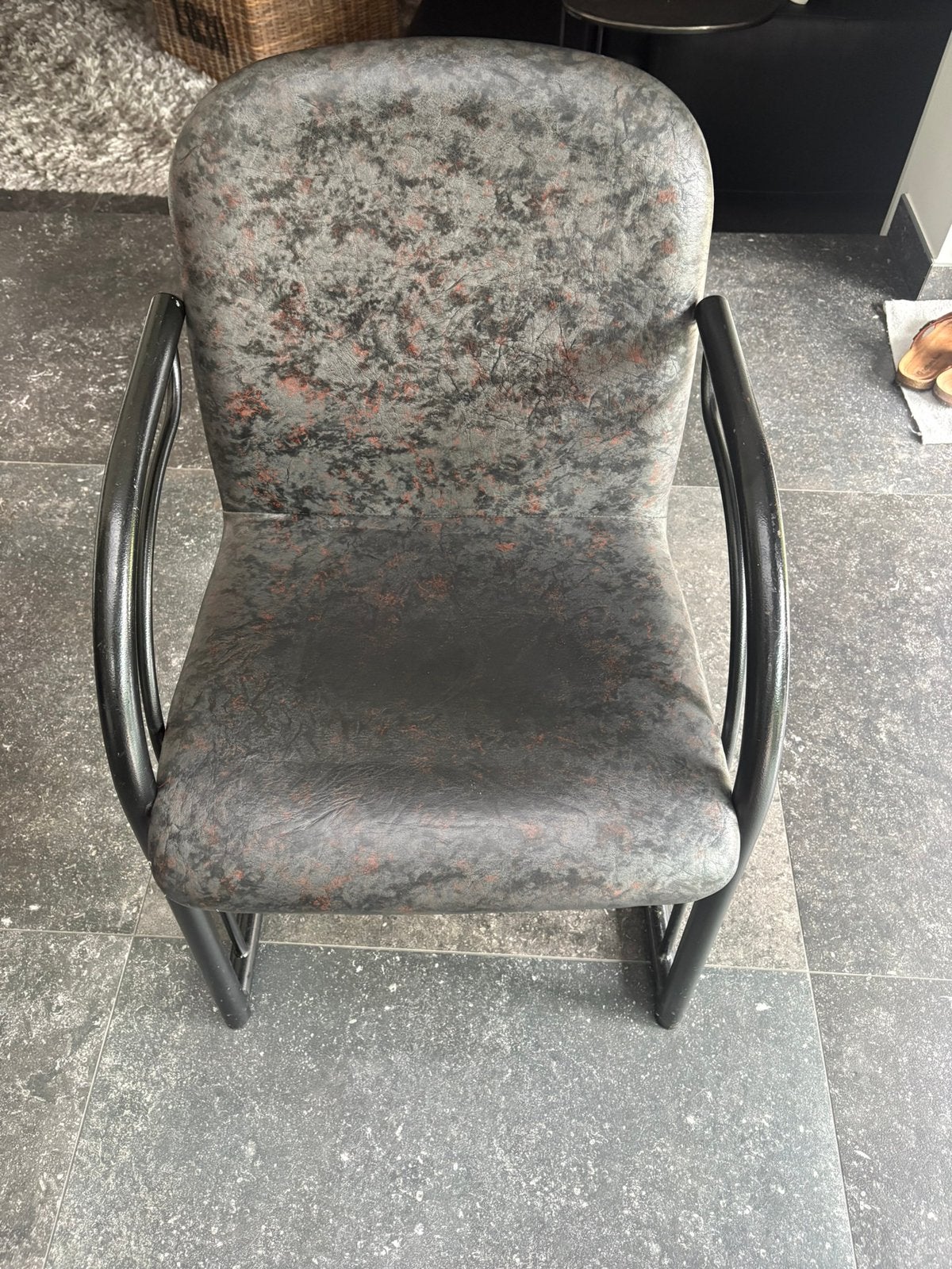 Vintage stoelen 7 stuks met armleuningen van 1990, Maison & Meubles, Chaises, Autres couleurs, Vintage, Synthétique, Enlèvement