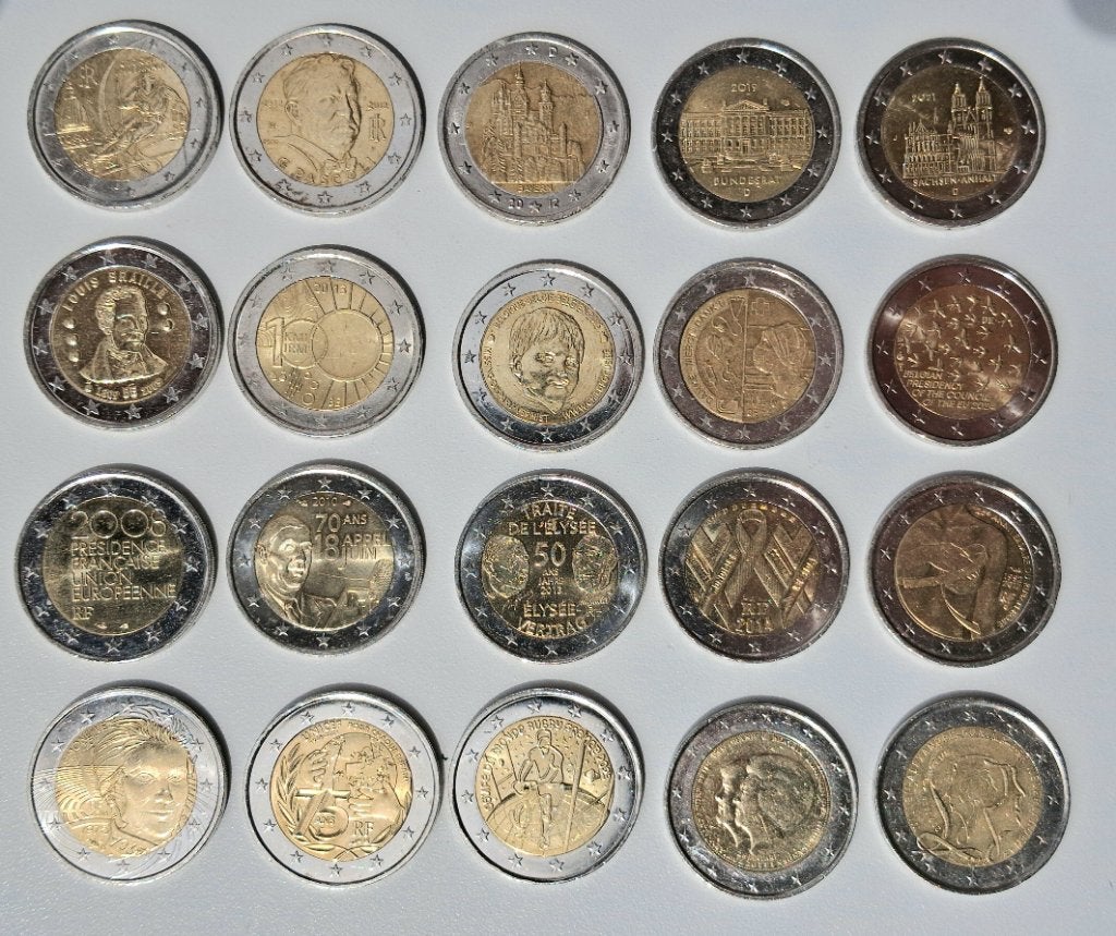 Lot de 20 pièces commémoratives de 2 euro, Enlèvement ou Envoi, Belgique, 2 euros, Monnaie en vrac