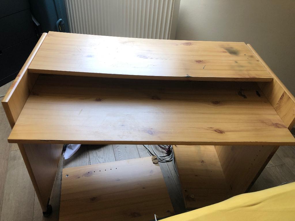 Houten bureau, Huis en Inrichting, Bureaus, Ophalen, Gebruikt, Hout, Demontabel