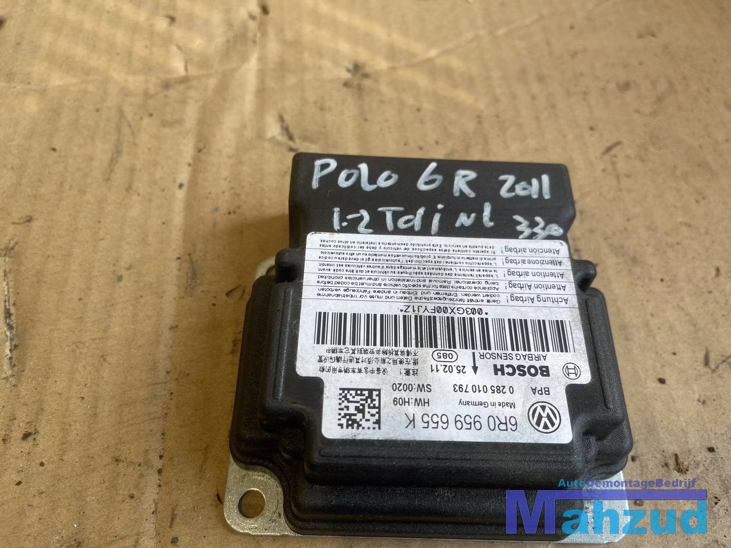 VW POLO 6R Airbag module 6R0959655K 2009-2014, Autos : Pièces & Accessoires, Volkswagen, Volkswagen AG, Vw@volkswagen.de, Utilisé