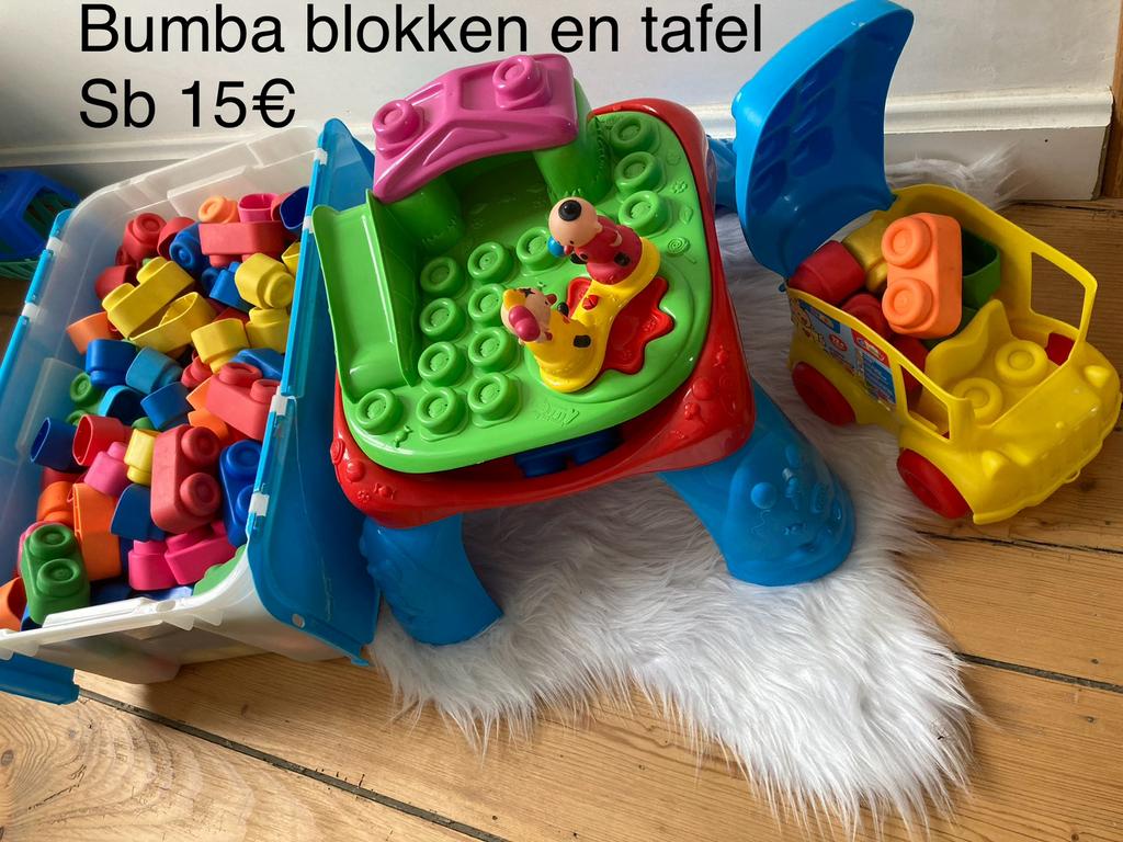 Bumba speeltafel en blokken, Kinderen en Baby's, Ophalen, Zo goed als nieuw