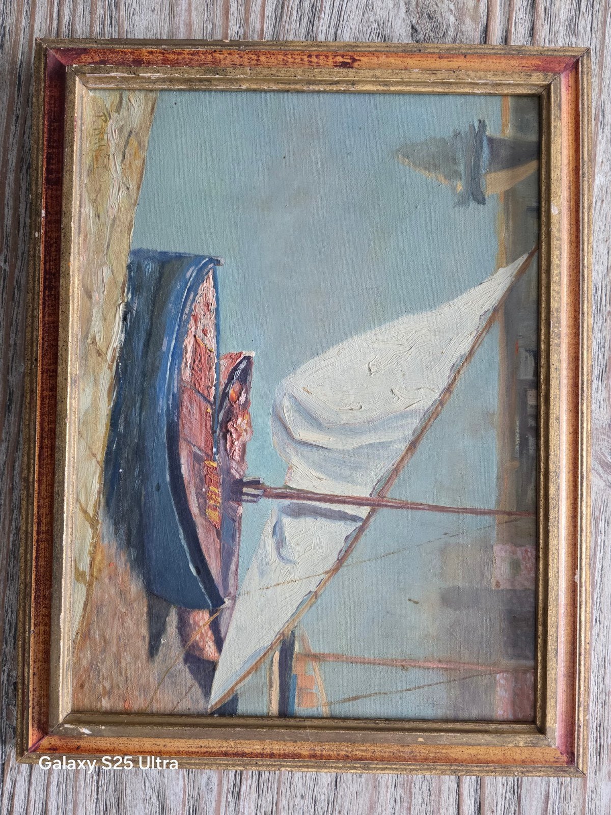 ​Belgische School: Sfeervol Olieverfschilderij Maritiem, Antiek en Kunst, Kunst | Schilderijen | Klassiek, Doek, Ophalen of Verzenden