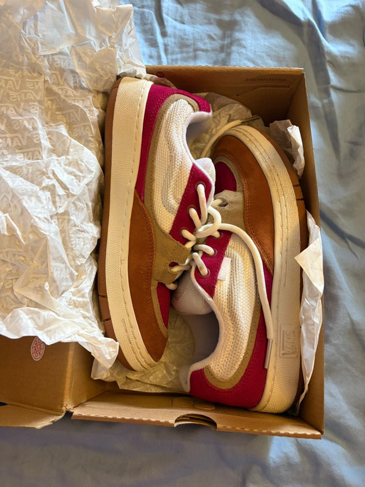 Vans sneakers outdoors multi/white Speed LS maat 40,5, Ophalen, Zo goed als nieuw, Roze, Sneakers