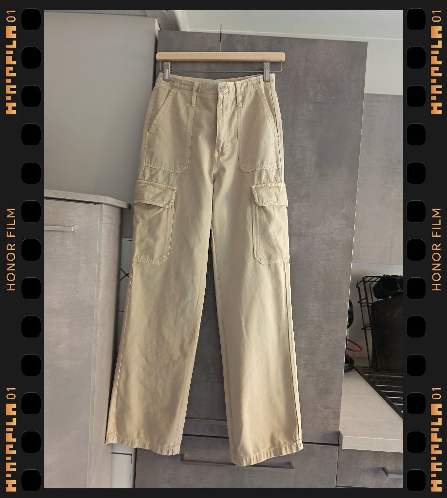 JEANS cargo ZARA  beige XS, Enlèvement ou Envoi, Autres couleurs, Zara, Comme neuf