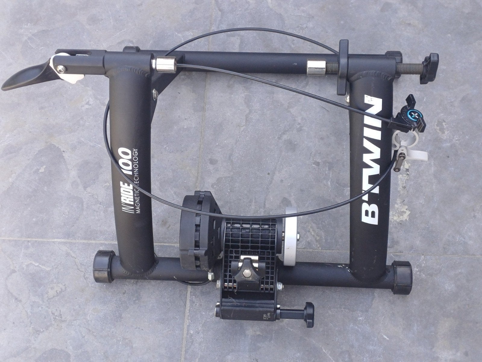 B-TWIN hometrainer in'ride, Ophalen, Aluminium, Zo goed als nieuw, Benen