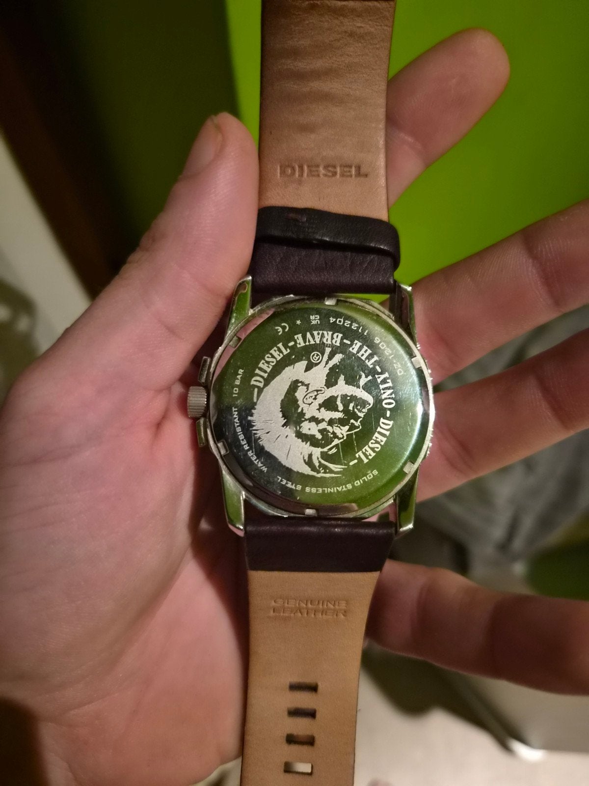 horloge diesel, Overige merken, Overige materialen, Leer, Polshorloge