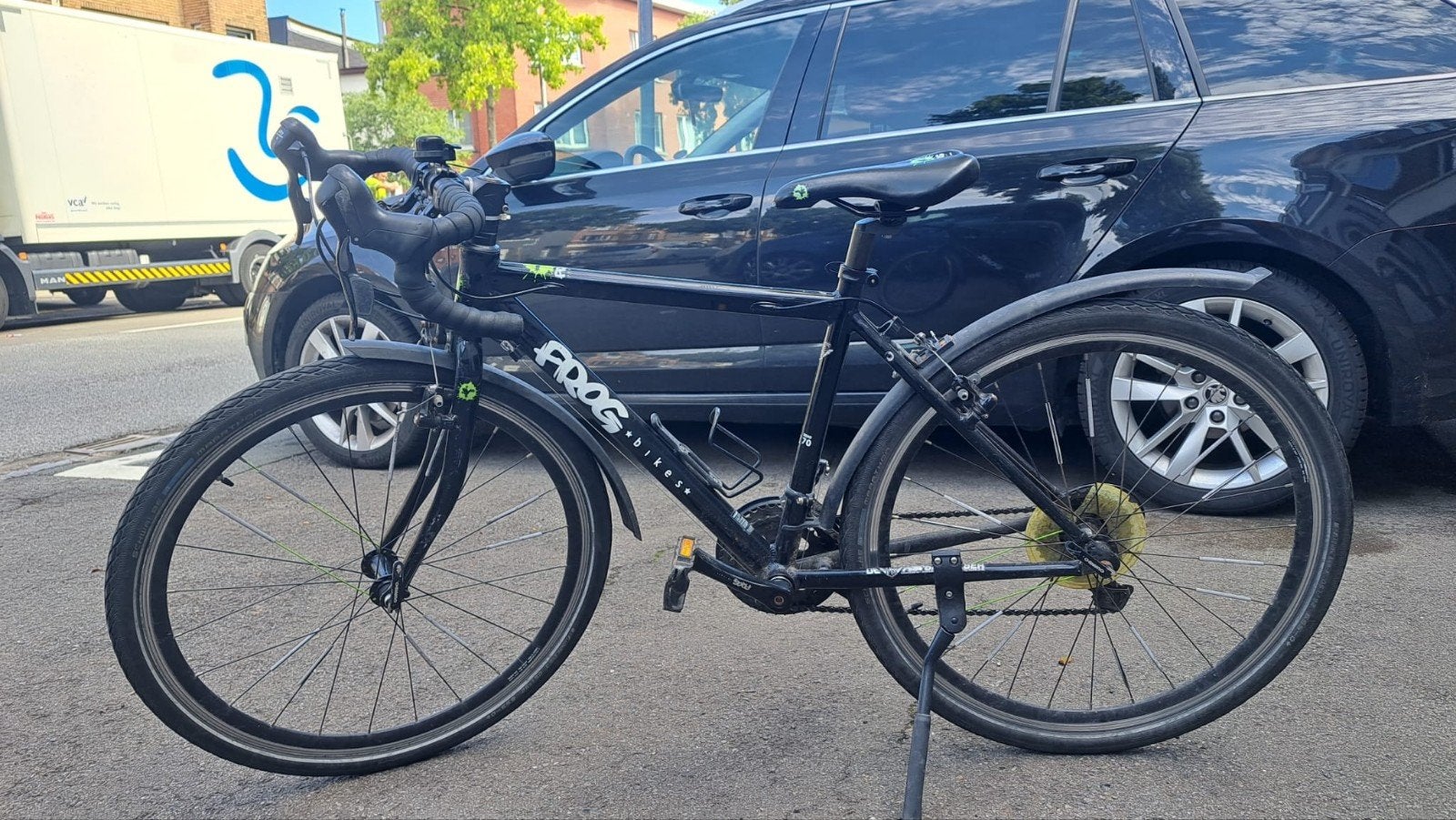 Frog koersfiets met gravelbanden, Gebruikt, Frog Bikes, Velgrem, Versnellingen