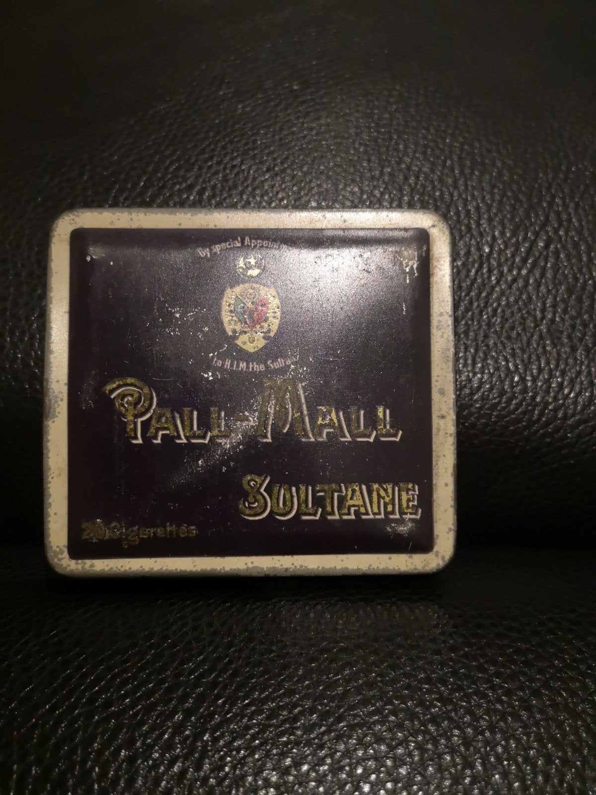 Antieke blikken doos sigaretten Pall-Mall, Ophalen of Verzenden, Gebruikt