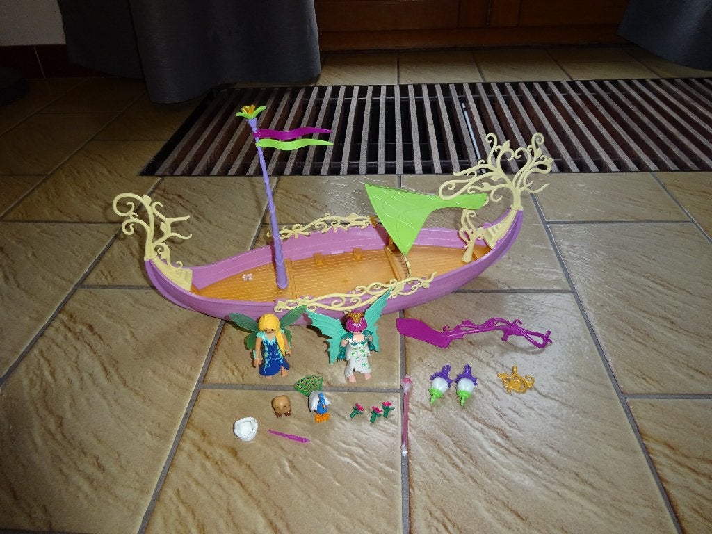 Playmobil feeënboot, Ophalen of Verzenden, Zo goed als nieuw, Complete set, Boot/Schip