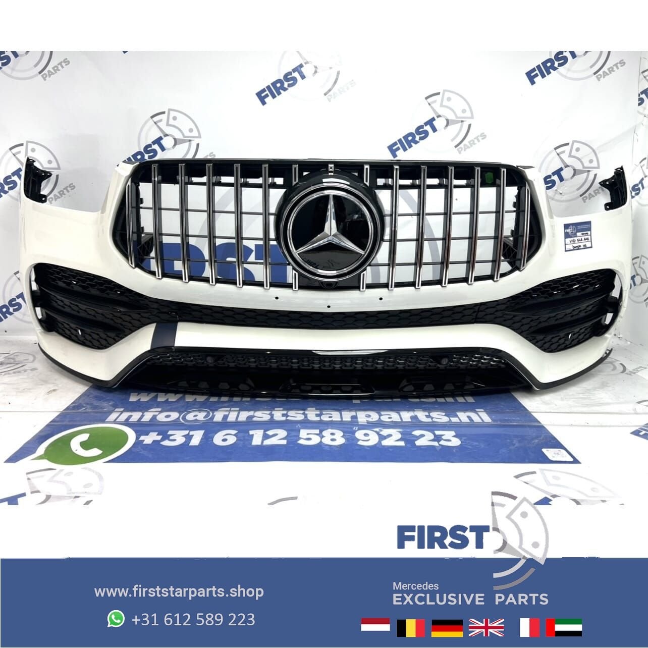 2023 (W167) V167 C167 GLE EQ AMG GT VOORBUMPER WIT COMPLEET, Gebruikt, -, Voor, Ophalen of Verzenden