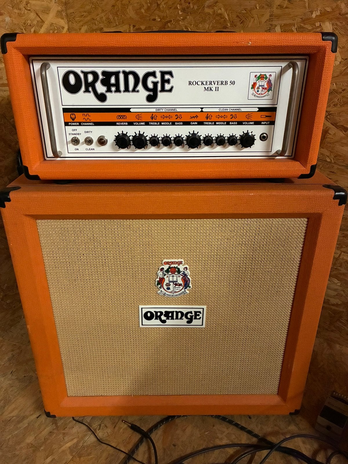 Orange Rockerverb 50 mk 2 + 410 cab, Muziek en Instrumenten, Versterkers | Bas en Gitaar, Ophalen, Zo goed als nieuw