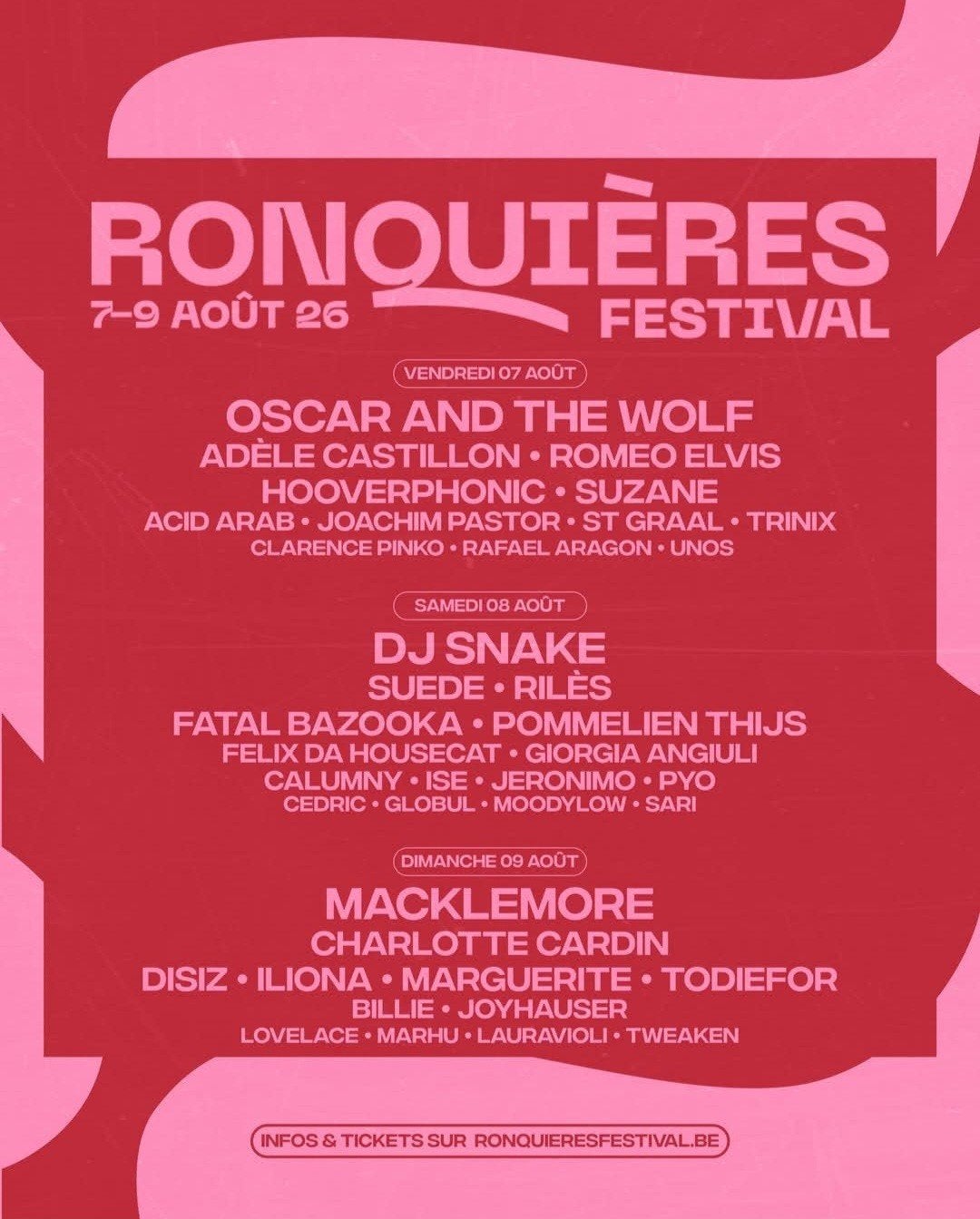 1 pass 3 jours RONQUIERES FESTIVAL, Tickets & Billets, Billets & Tickets Autre
